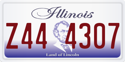 IL license plate Z444307