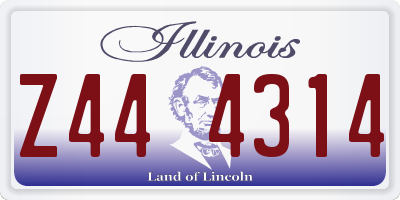 IL license plate Z444314
