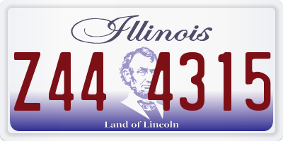 IL license plate Z444315