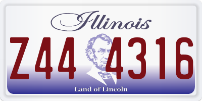 IL license plate Z444316