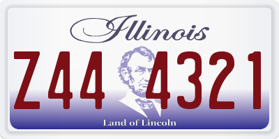 IL license plate Z444321