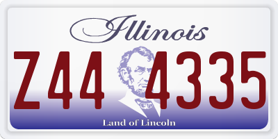 IL license plate Z444335