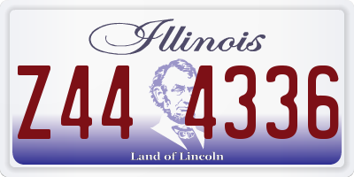 IL license plate Z444336