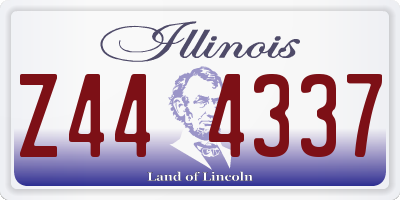 IL license plate Z444337