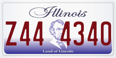 IL license plate Z444340