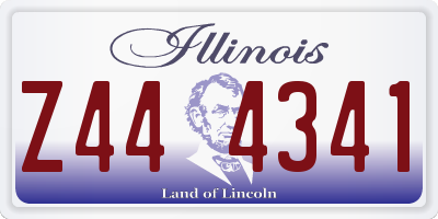 IL license plate Z444341
