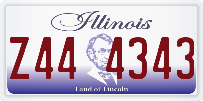 IL license plate Z444343