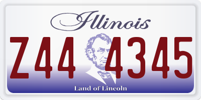 IL license plate Z444345