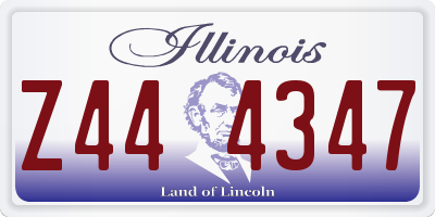 IL license plate Z444347