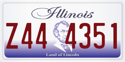 IL license plate Z444351