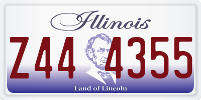 IL license plate Z444355