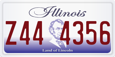 IL license plate Z444356