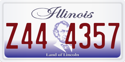 IL license plate Z444357