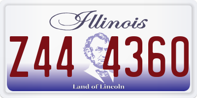 IL license plate Z444360