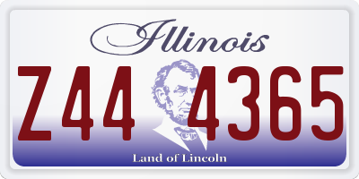 IL license plate Z444365
