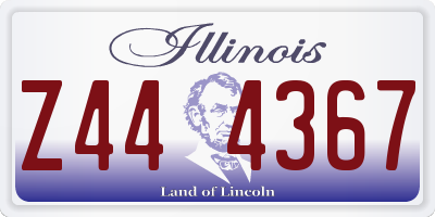IL license plate Z444367
