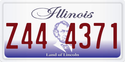 IL license plate Z444371