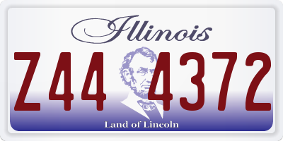 IL license plate Z444372
