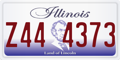 IL license plate Z444373