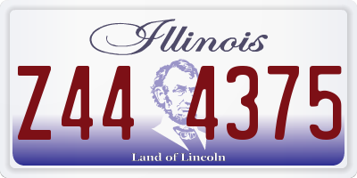 IL license plate Z444375