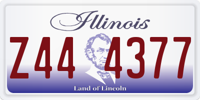 IL license plate Z444377