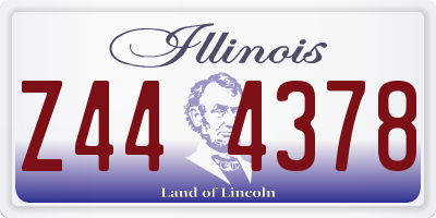 IL license plate Z444378