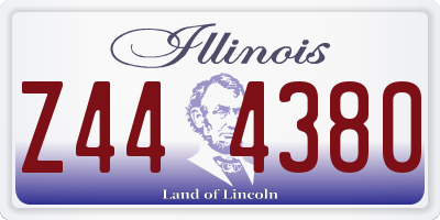 IL license plate Z444380