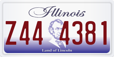 IL license plate Z444381