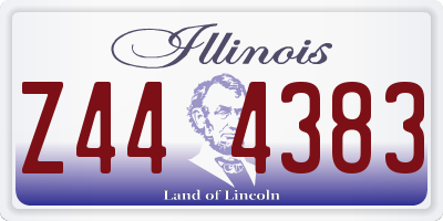 IL license plate Z444383