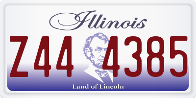 IL license plate Z444385