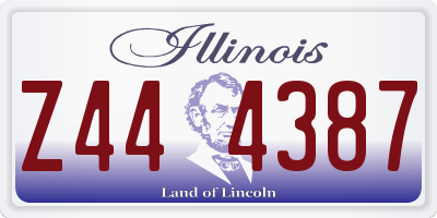 IL license plate Z444387
