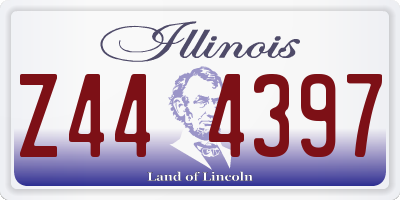 IL license plate Z444397