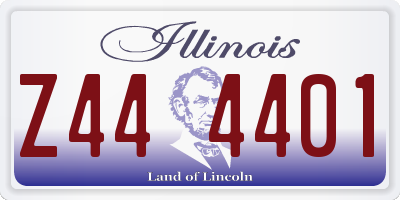 IL license plate Z444401