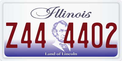 IL license plate Z444402