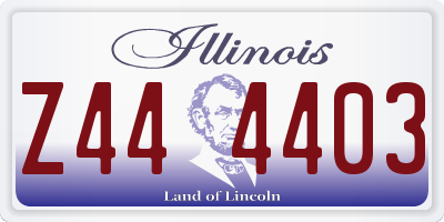 IL license plate Z444403