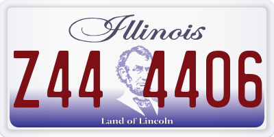 IL license plate Z444406