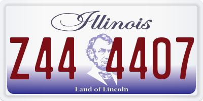 IL license plate Z444407