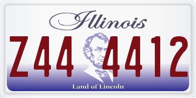 IL license plate Z444412