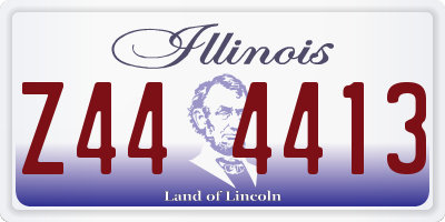 IL license plate Z444413