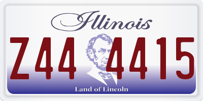IL license plate Z444415