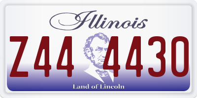 IL license plate Z444430
