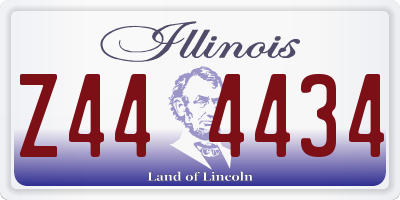 IL license plate Z444434