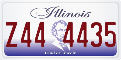 IL license plate Z444435
