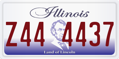 IL license plate Z444437