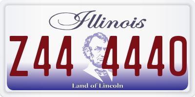 IL license plate Z444440