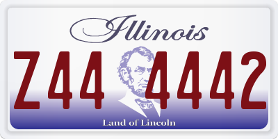 IL license plate Z444442