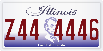 IL license plate Z444446