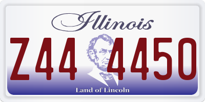 IL license plate Z444450