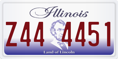 IL license plate Z444451