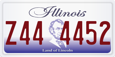 IL license plate Z444452